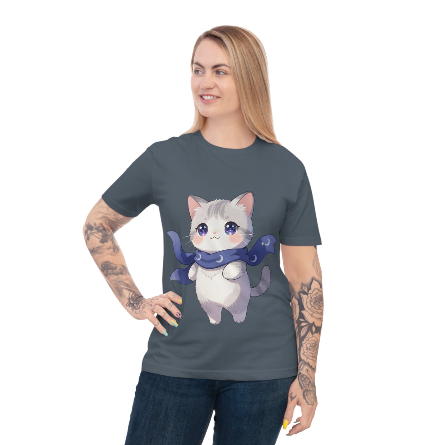 Chibi Galaxy Cat — Kawaii Night Sky Tee
