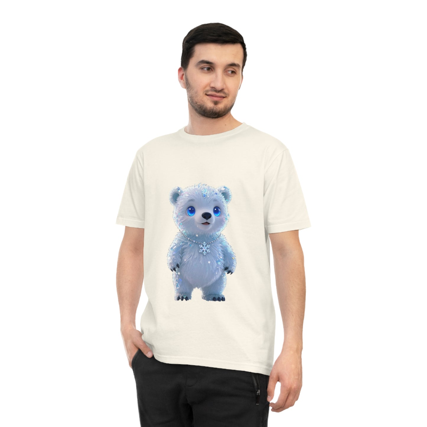 Crystal Arctic Bear — Aurora Night Kawaii Tee