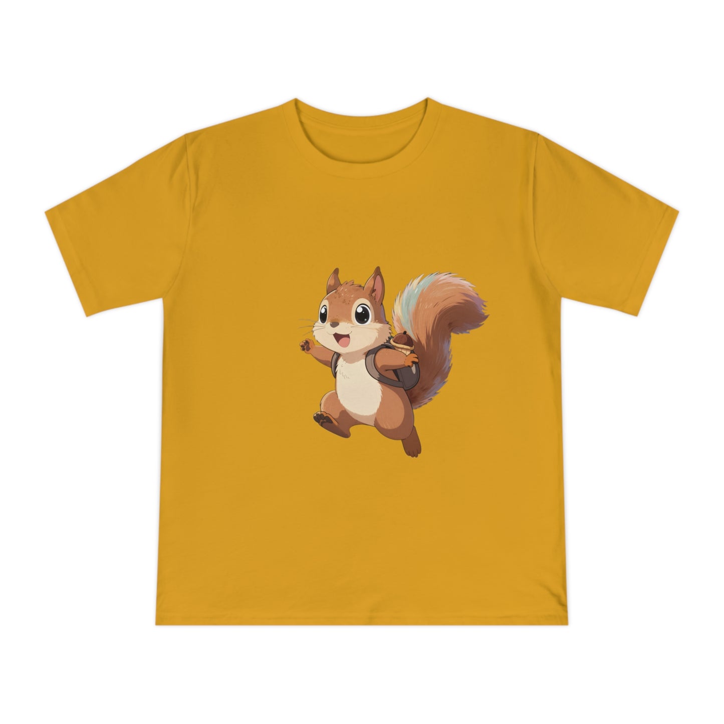 Rainbow Squirrel — Pastel Chibi Anime Acorn Backpack Tee