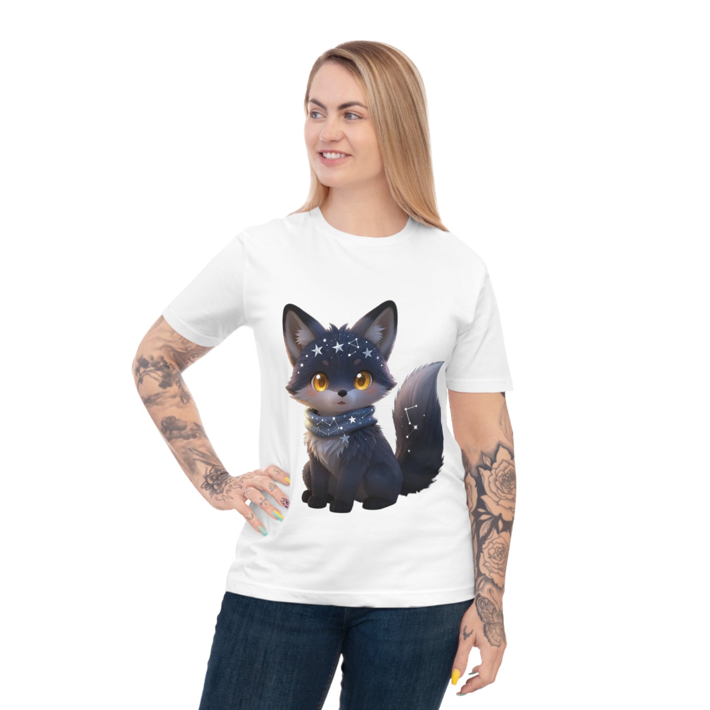 Starry Night Fox — Magical Constellation Kawaii Tee