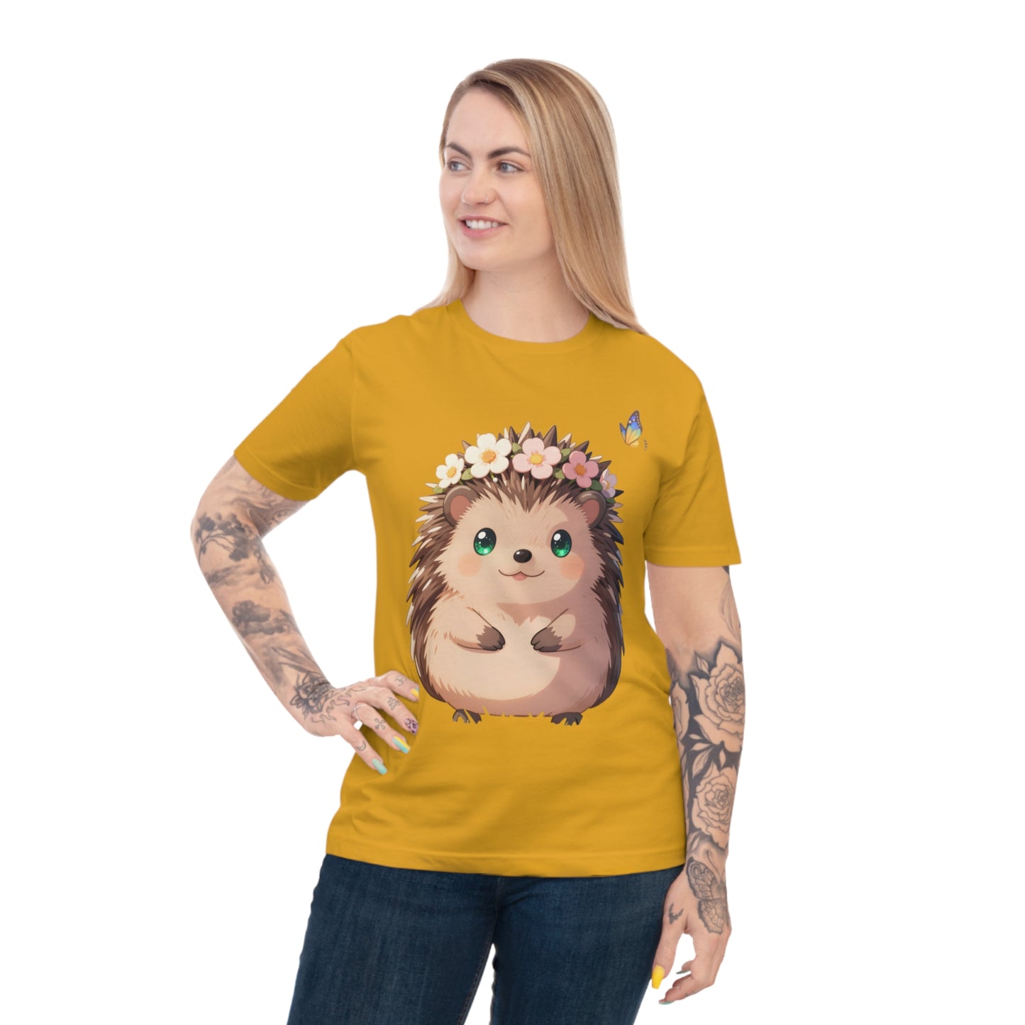 Floral Hedgehog — Blossom Meadow Kawaii Tee