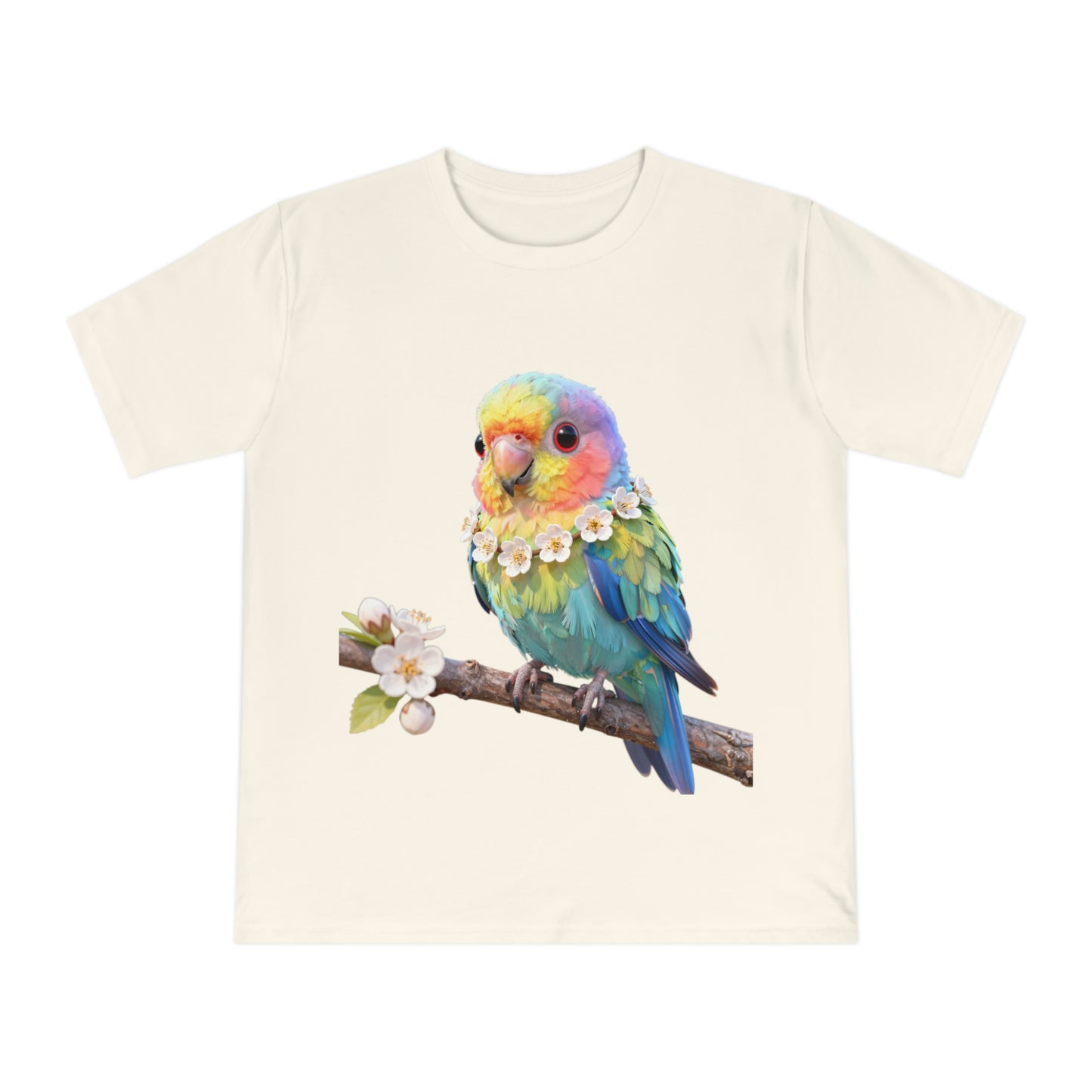 Rainbow Parrot — Tropical Bloom Kawaii Tee