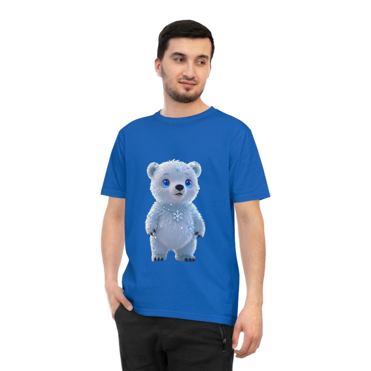 Crystal Arctic Bear — Aurora Night Kawaii Tee