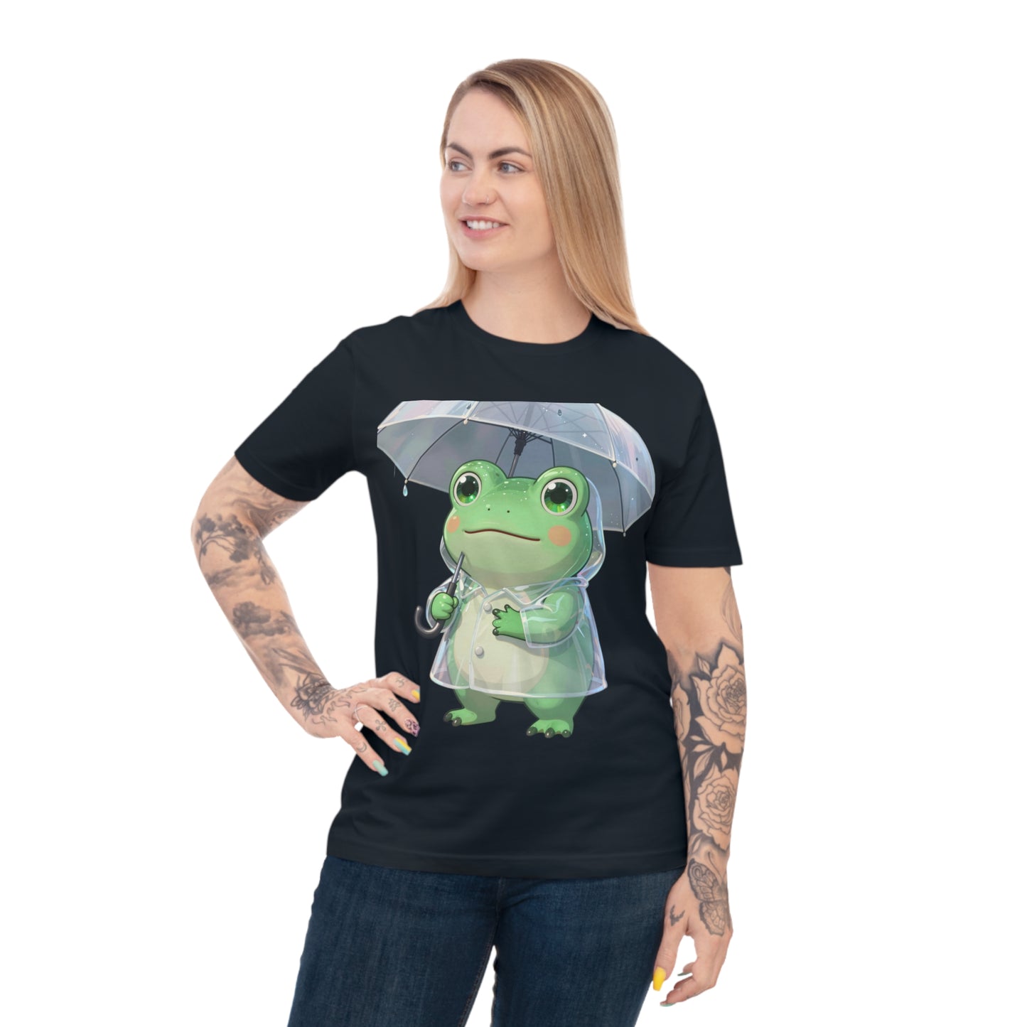 Kawaii Rain Frog — Cozy Puddle Day Tee