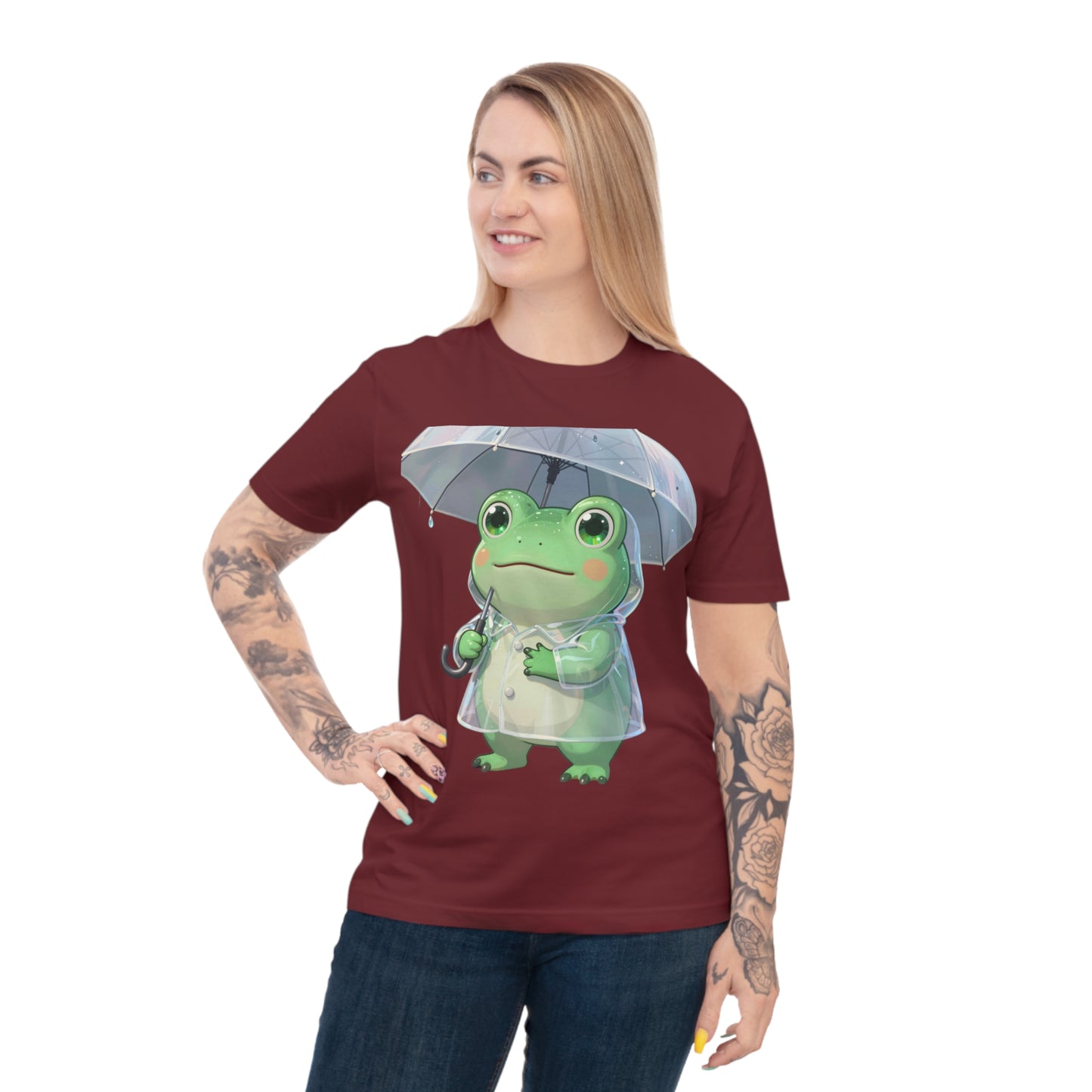 Kawaii Rain Frog — Cozy Puddle Day Tee