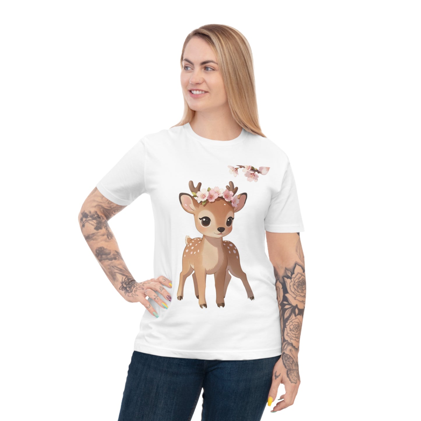 Spring Fawn — Cherry Blossom Crown Tee