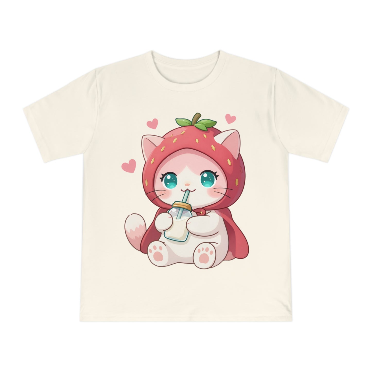 Chibi Strawberry Kitten — Cute Anime Cat Lover Tee