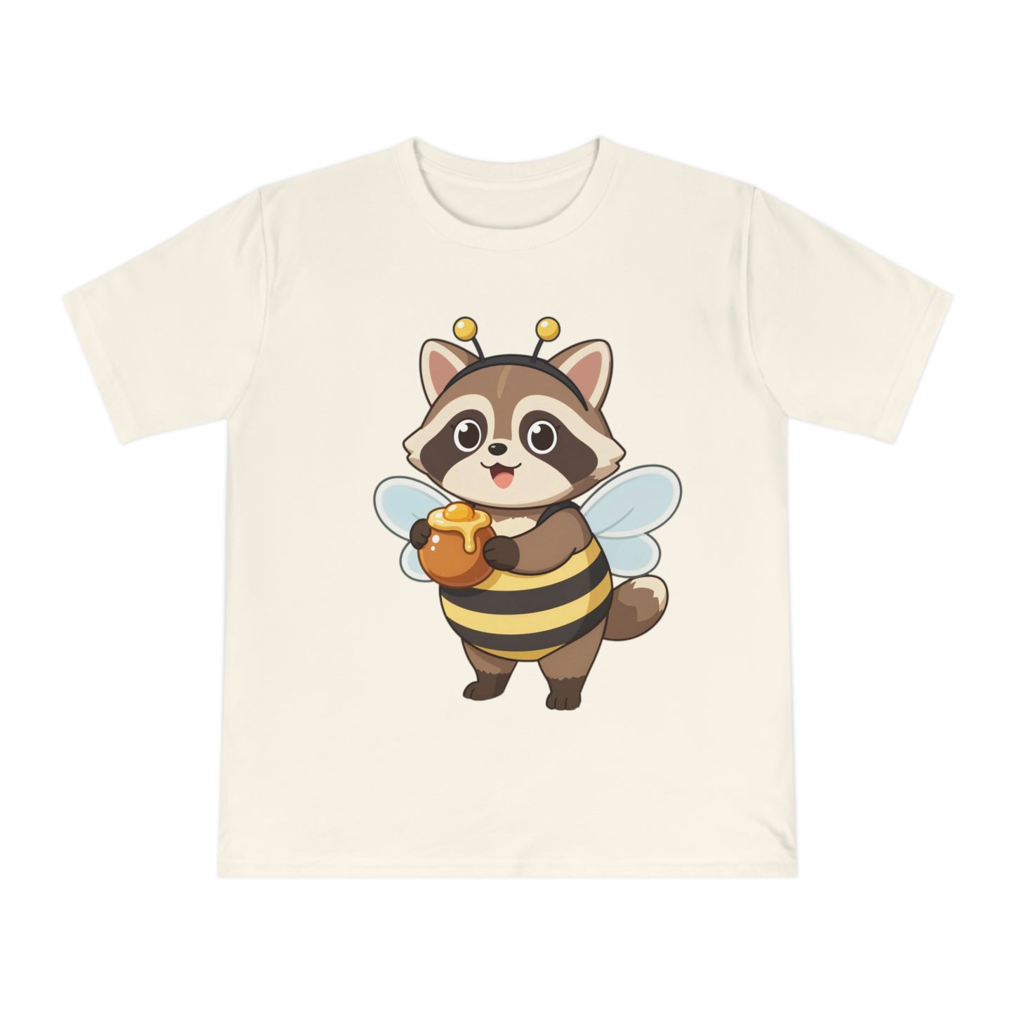 Honey Bee Raccoon — Chibi Anime Bee Kawaii Tee