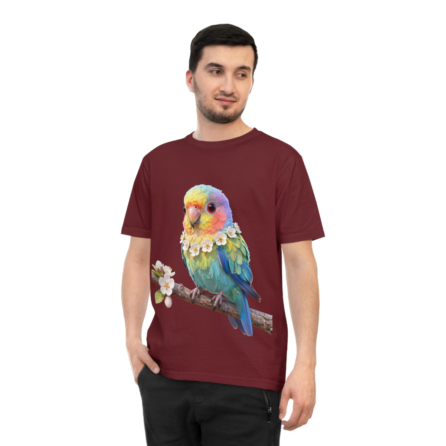 Rainbow Parrot — Tropical Bloom Kawaii Tee