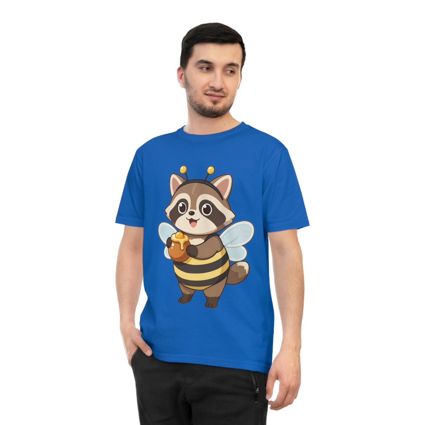 Honey Bee Raccoon — Chibi Anime Bee Kawaii Tee