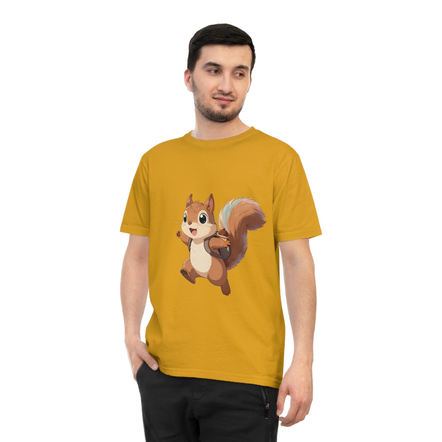 Rainbow Squirrel — Pastel Chibi Anime Acorn Backpack Tee
