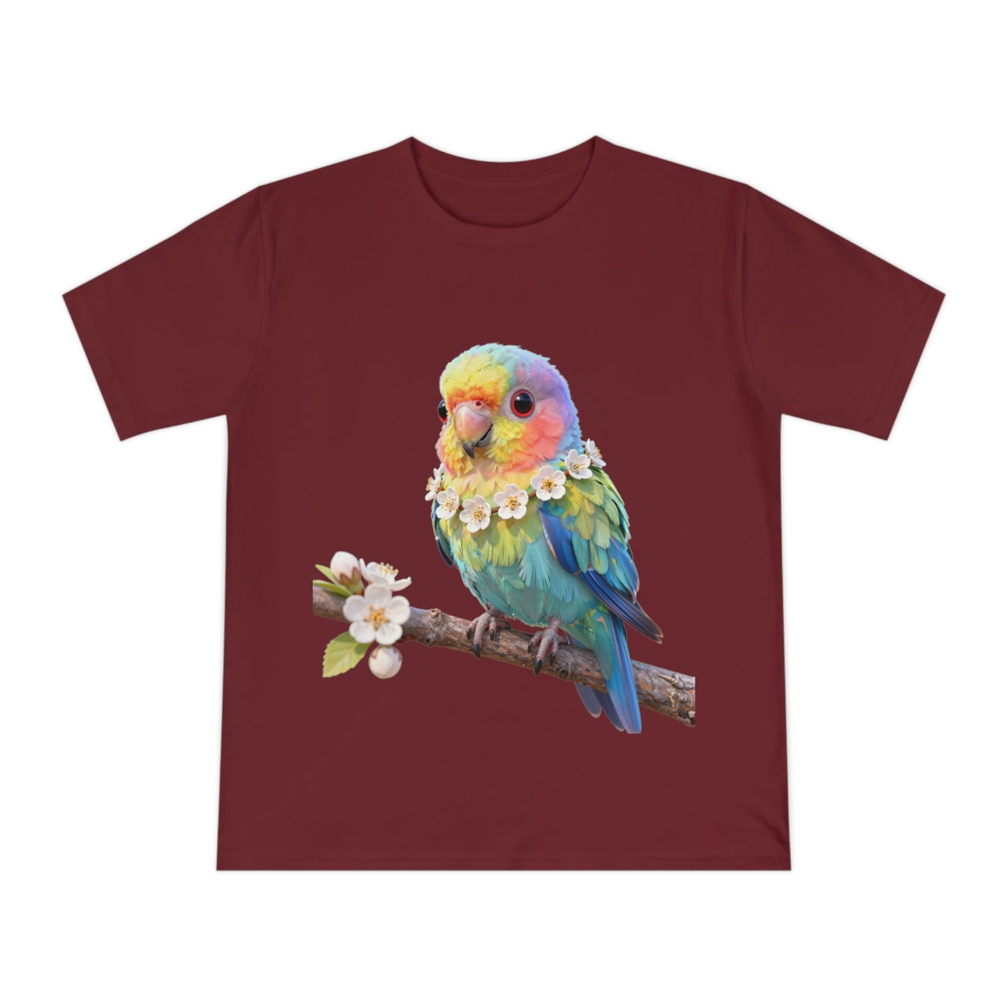 Rainbow Parrot — Tropical Bloom Kawaii Tee