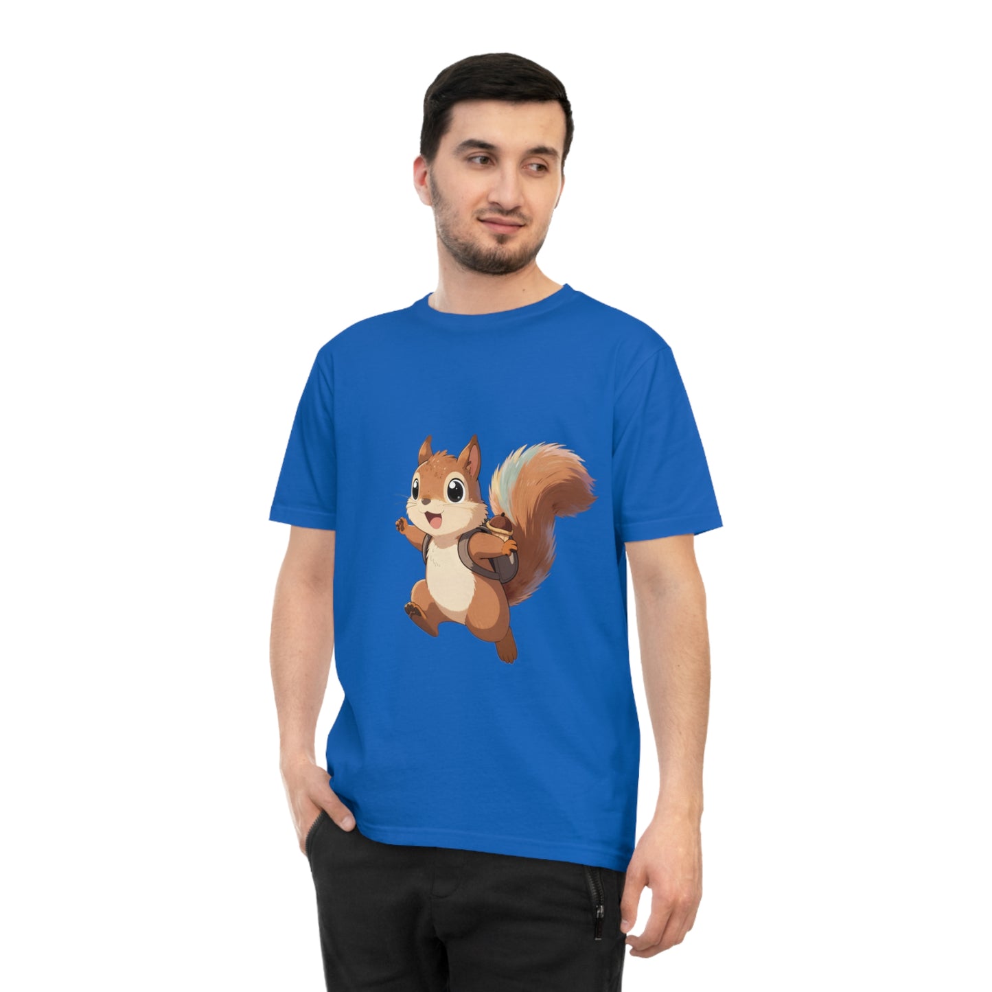 Rainbow Squirrel — Pastel Chibi Anime Acorn Backpack Tee