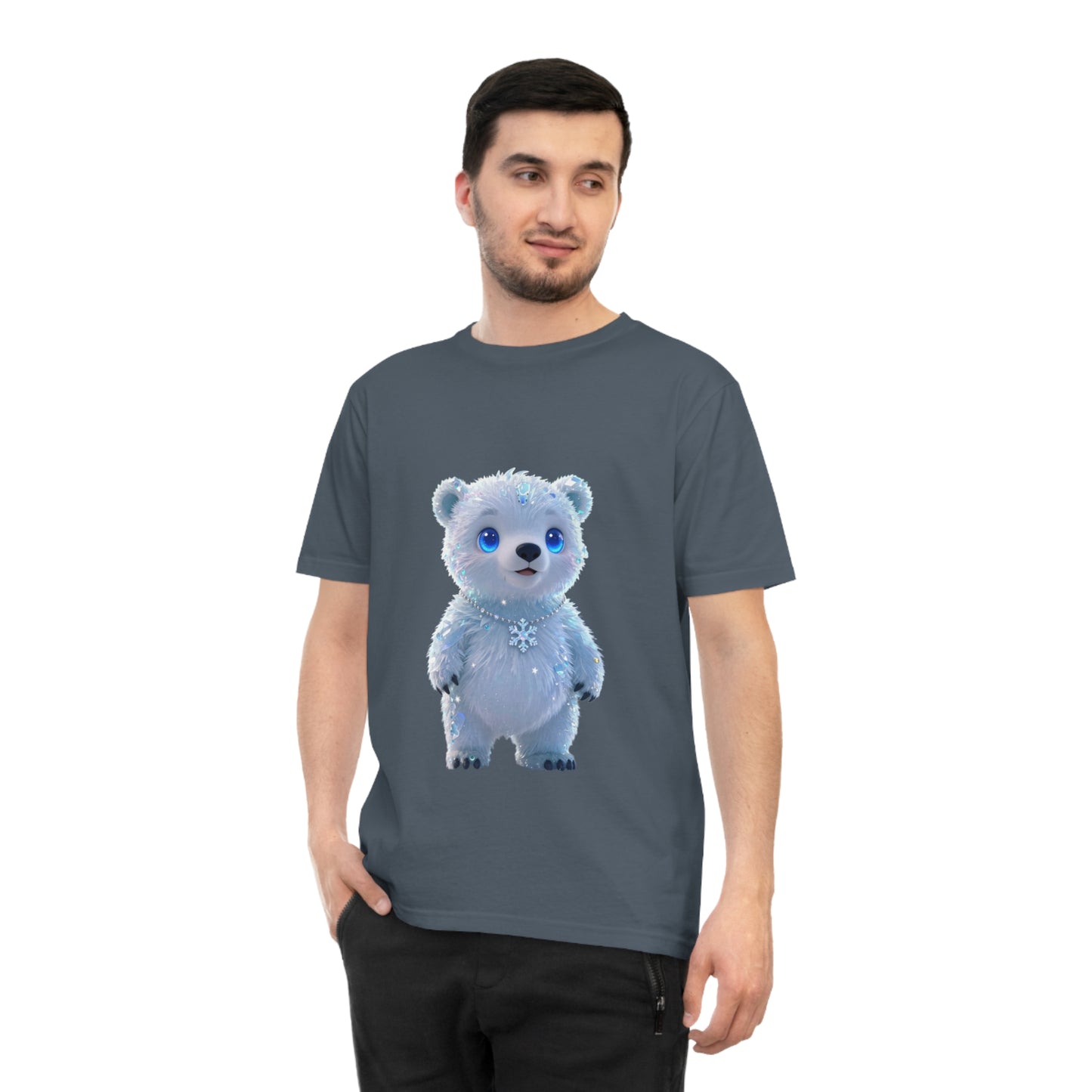 Crystal Arctic Bear — Aurora Night Kawaii Tee
