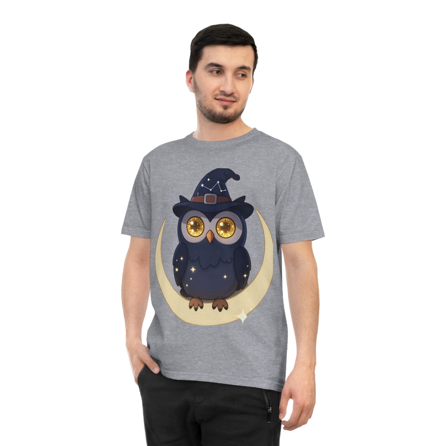 Cosmic Wizard Owl — Magical Starry Night Tee