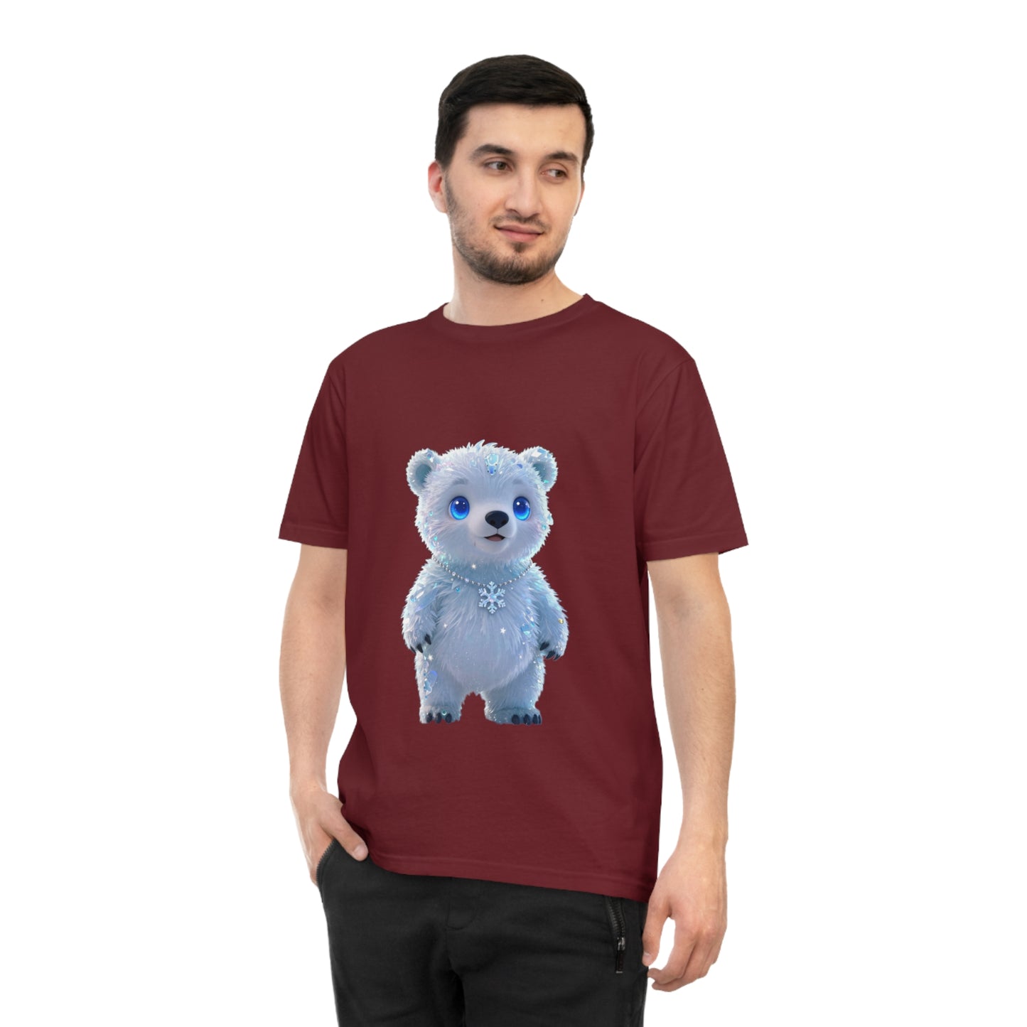 Crystal Arctic Bear — Aurora Night Kawaii Tee