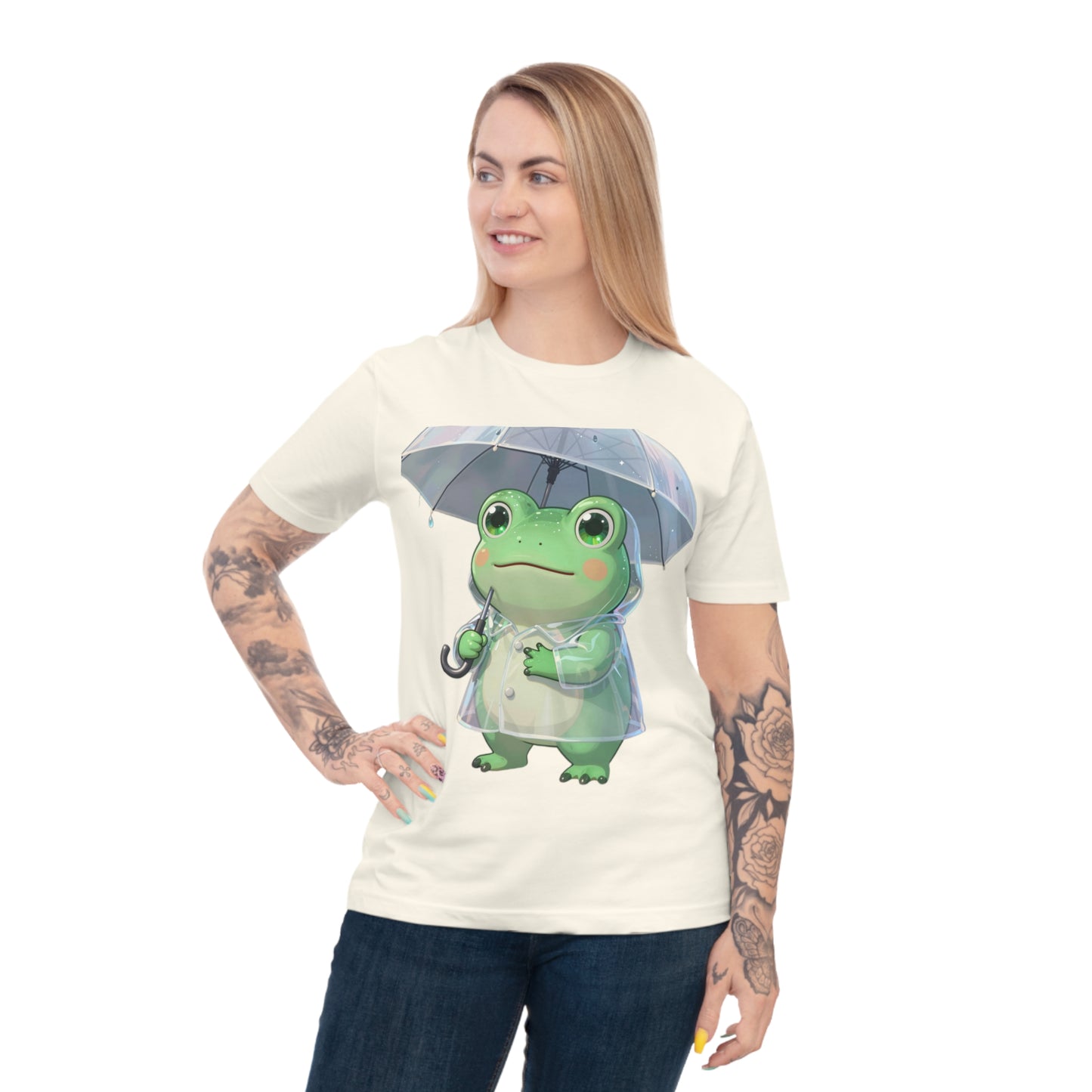 Kawaii Rain Frog — Cozy Puddle Day Tee
