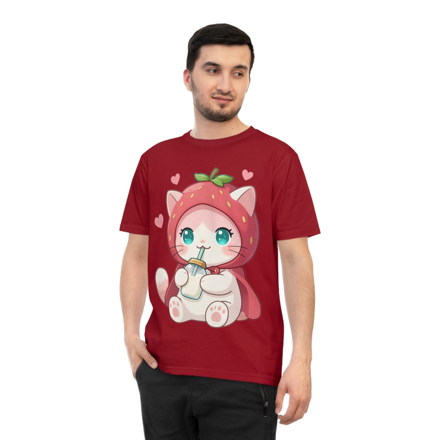 Chibi Strawberry Kitten — Cute Anime Cat Lover Tee