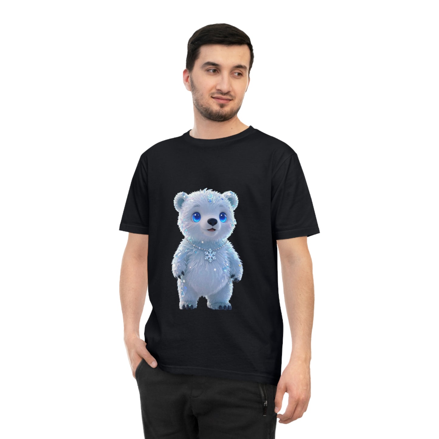 Crystal Arctic Bear — Aurora Night Kawaii Tee