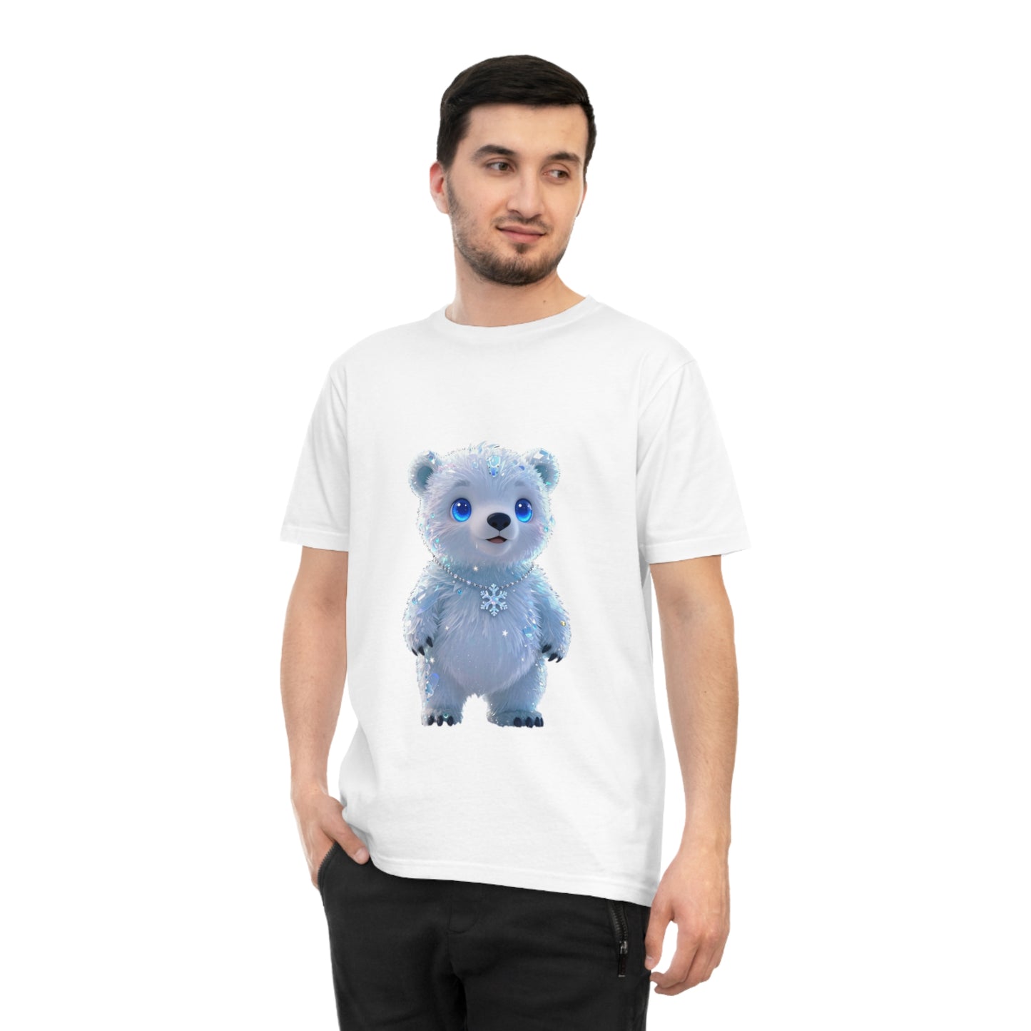 Crystal Arctic Bear — Aurora Night Kawaii Tee