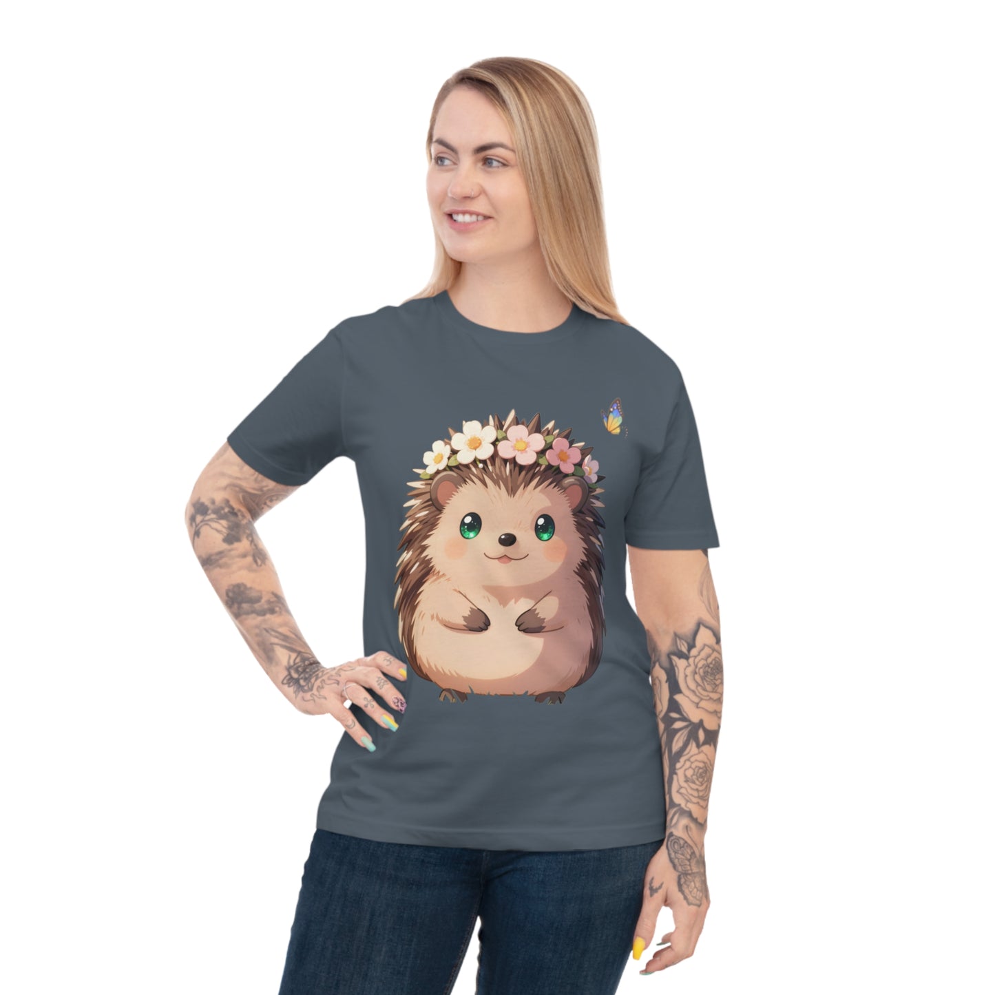 Floral Hedgehog — Blossom Meadow Kawaii Tee