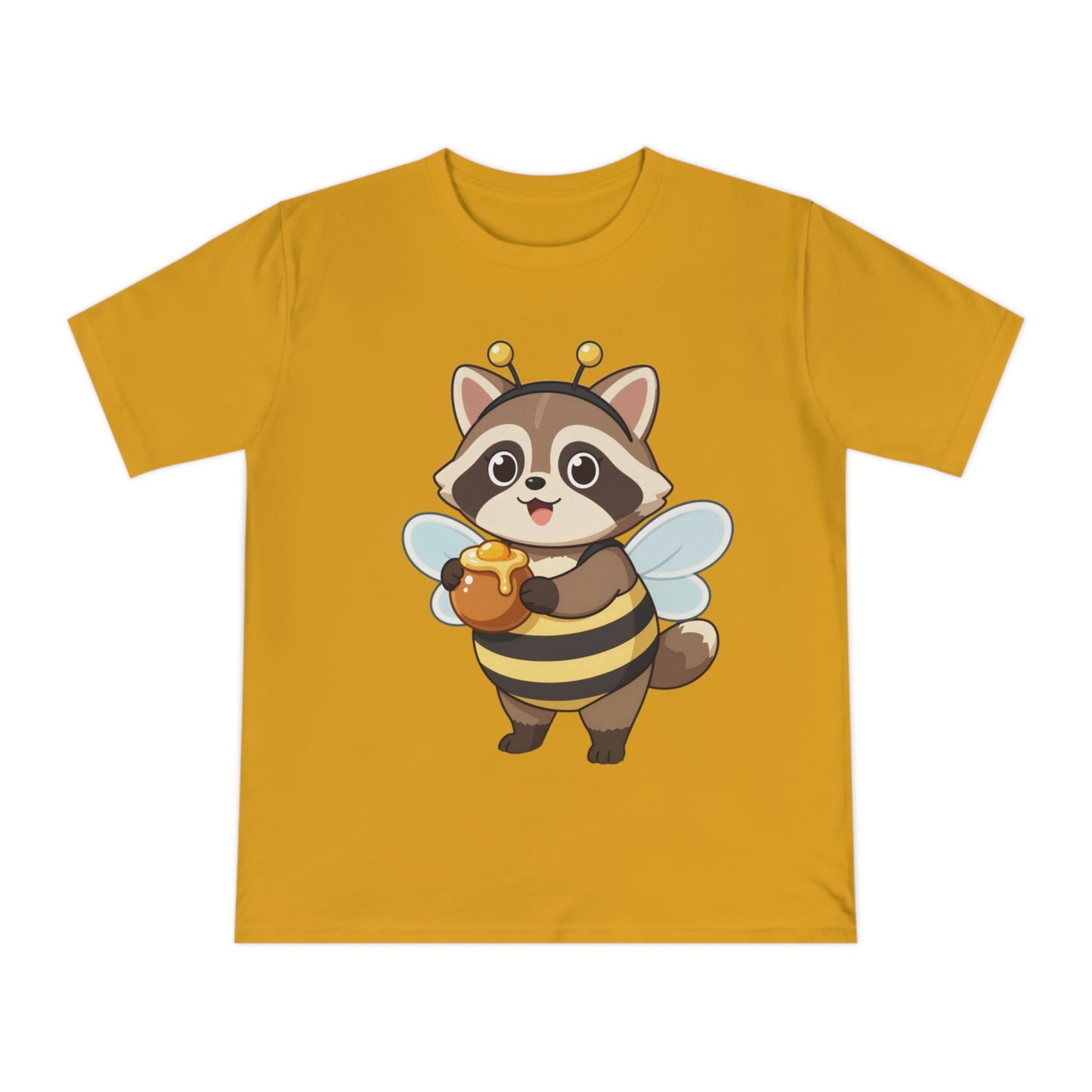 Honey Bee Raccoon — Chibi Anime Bee Kawaii Tee