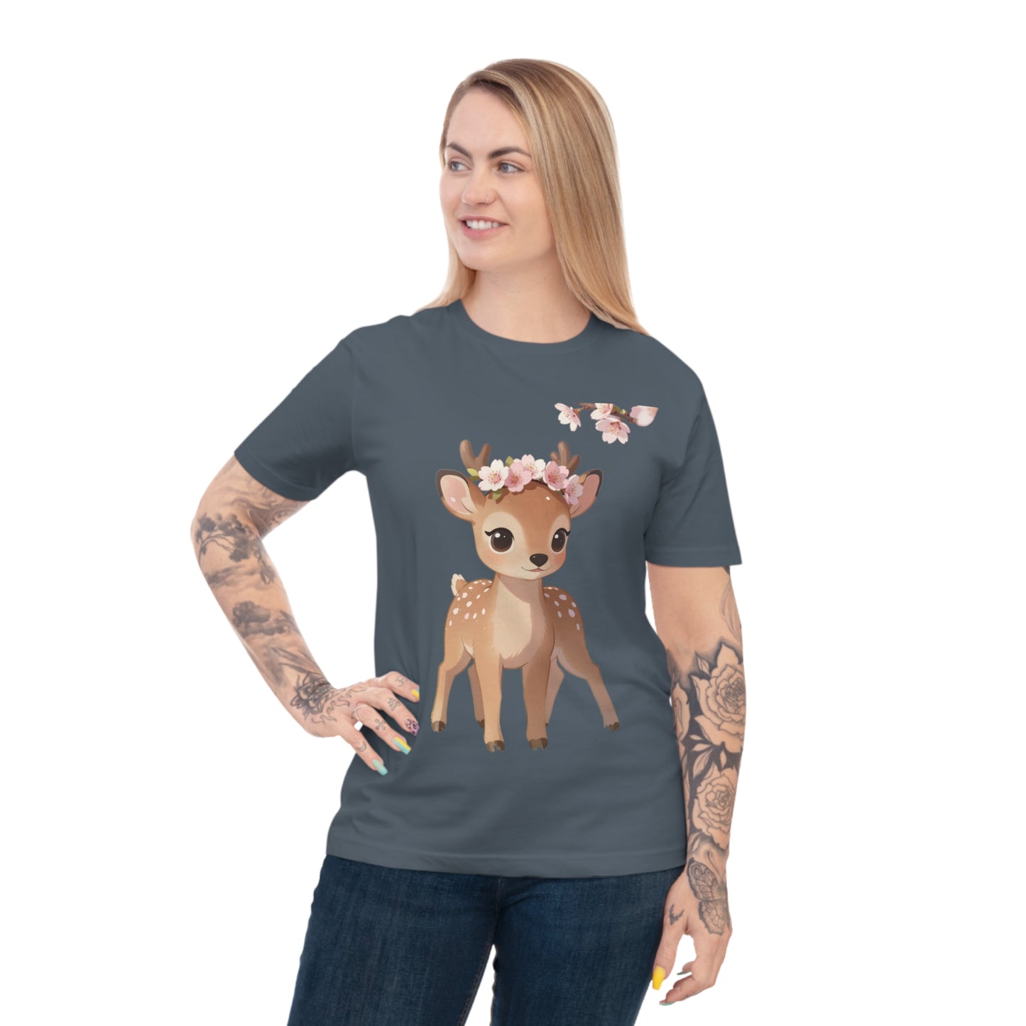 Spring Fawn — Cherry Blossom Crown Tee