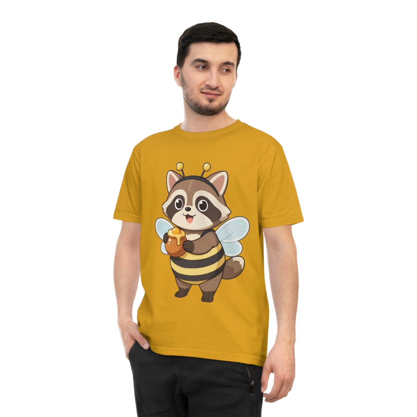 Honey Bee Raccoon — Chibi Anime Bee Kawaii Tee