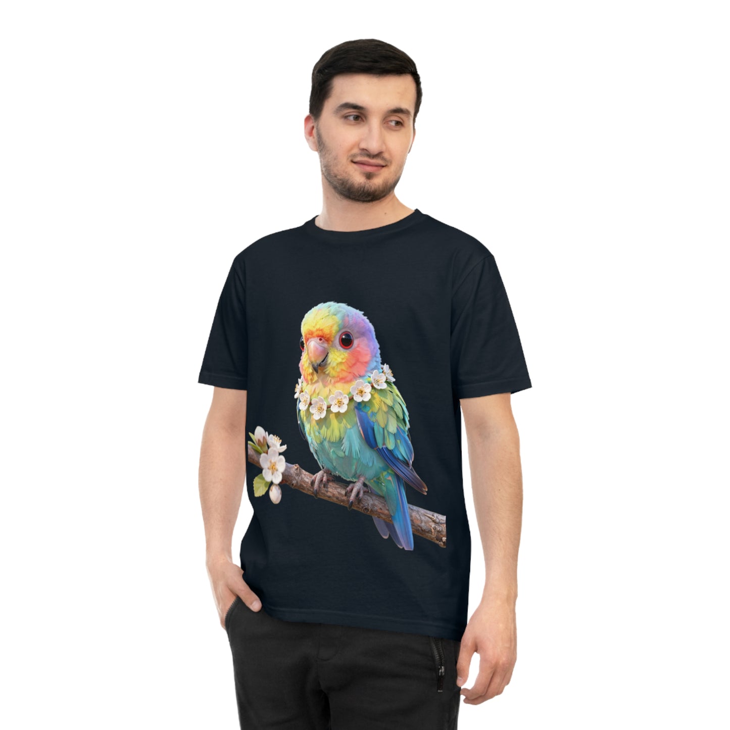 Rainbow Parrot — Tropical Bloom Kawaii Tee