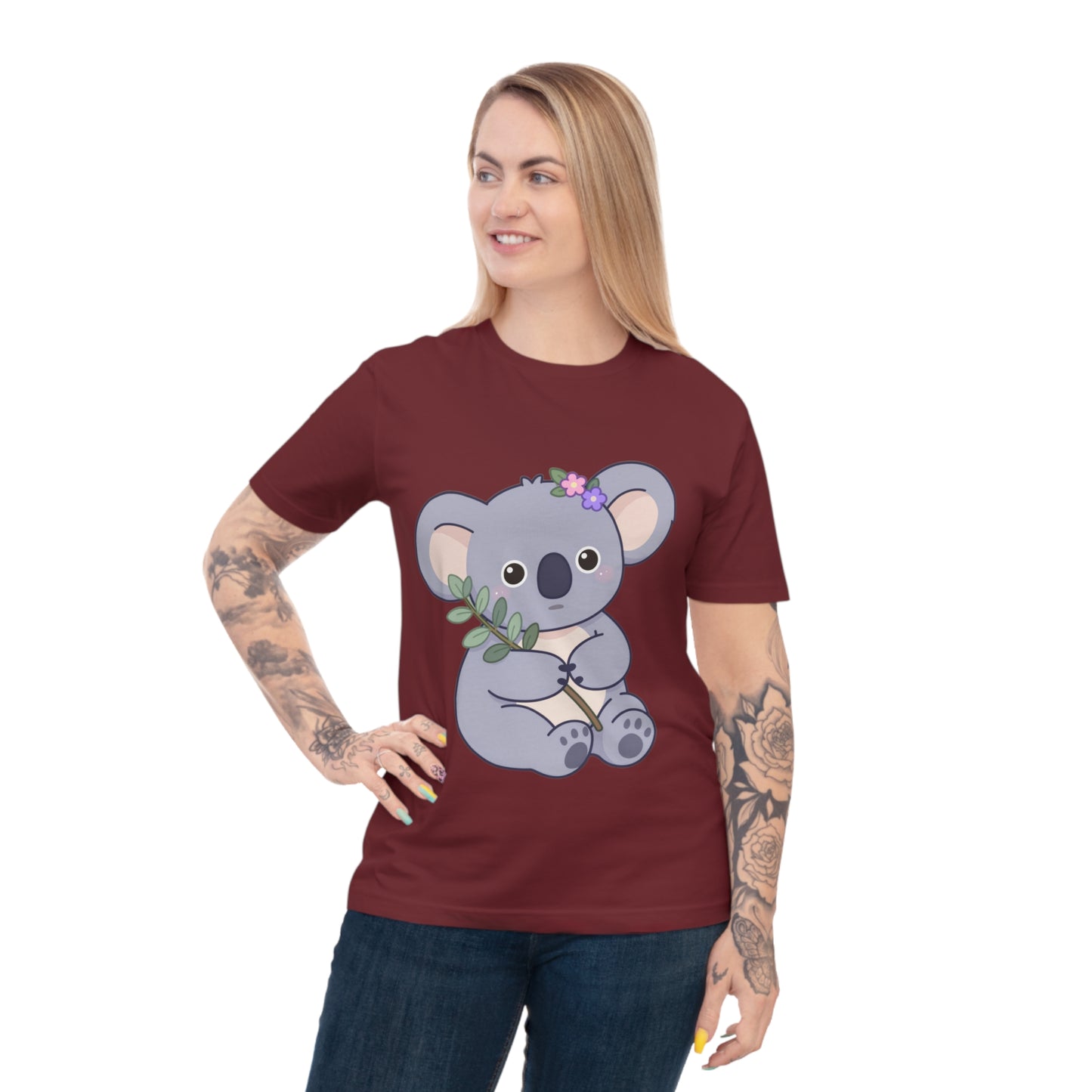 Lavender Koala — Flower Crown Kawaii Eucalyptus Tee