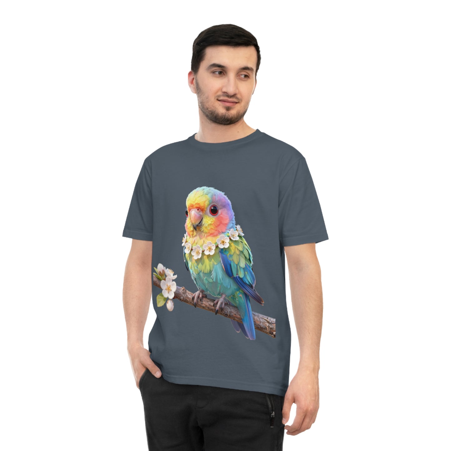 Rainbow Parrot — Tropical Bloom Kawaii Tee