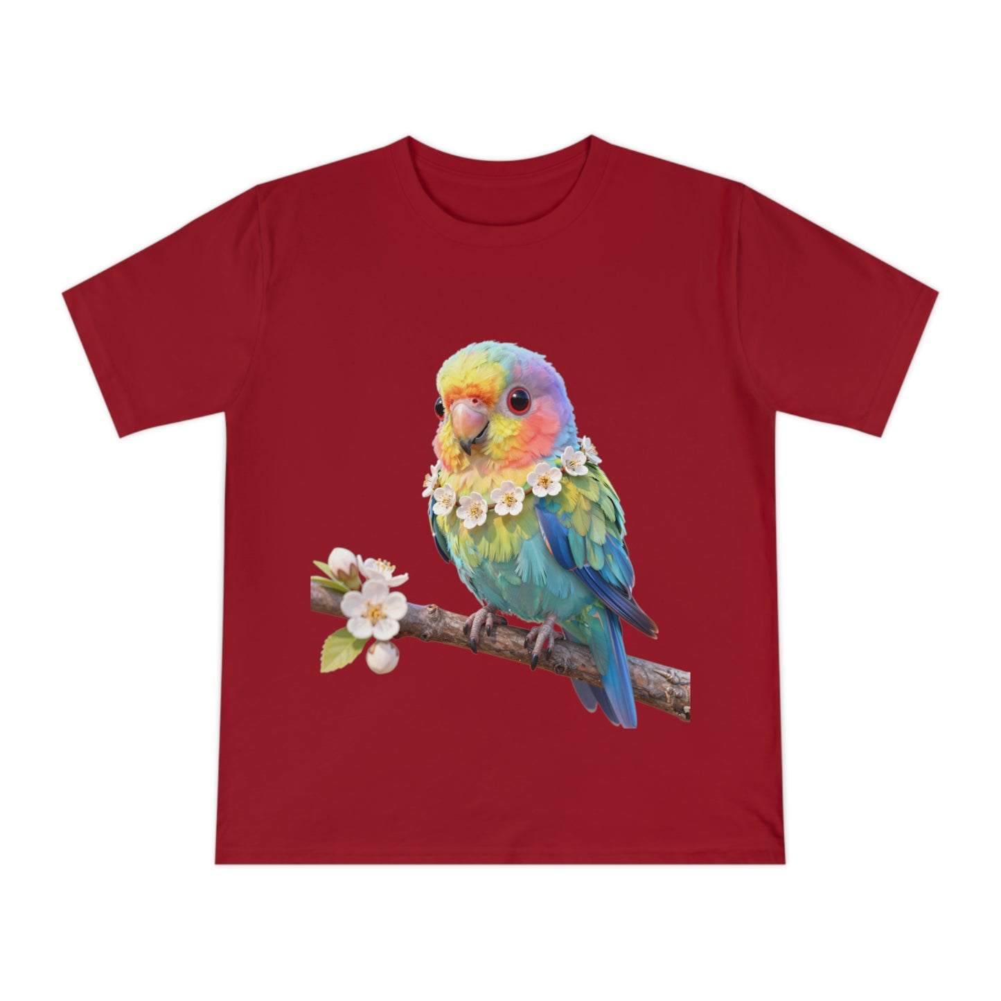 Rainbow Parrot — Tropical Bloom Kawaii Tee
