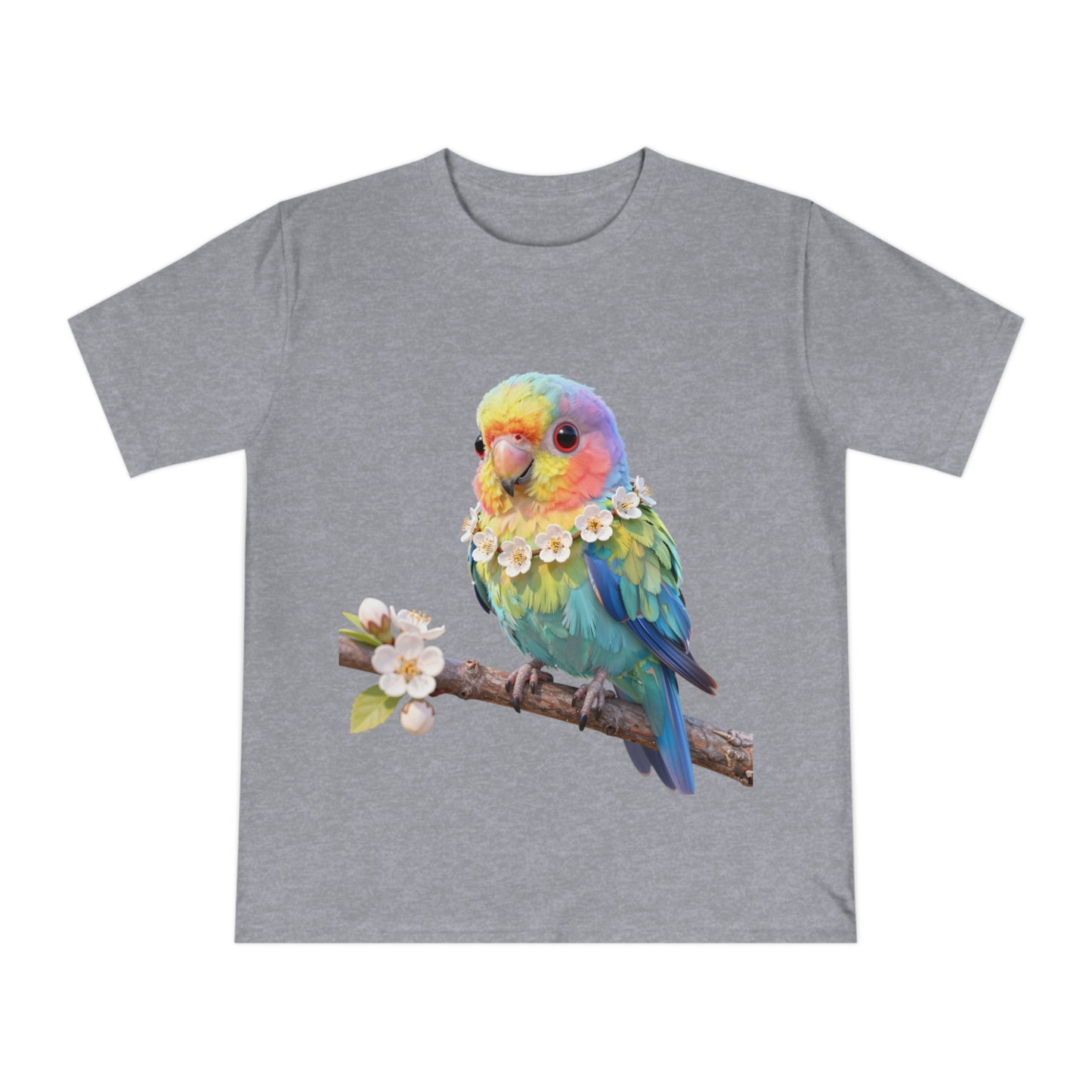 Rainbow Parrot — Tropical Bloom Kawaii Tee