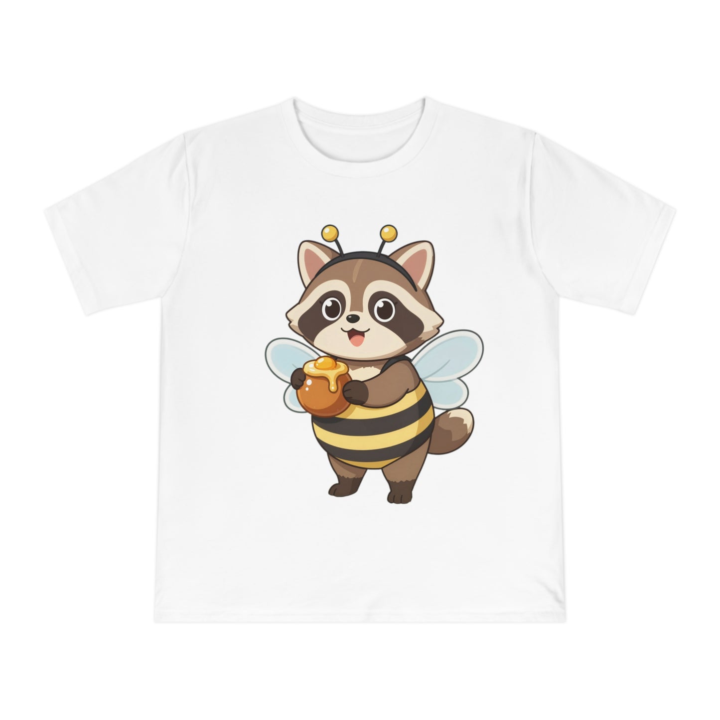 Honey Bee Raccoon — Chibi Anime Bee Kawaii Tee