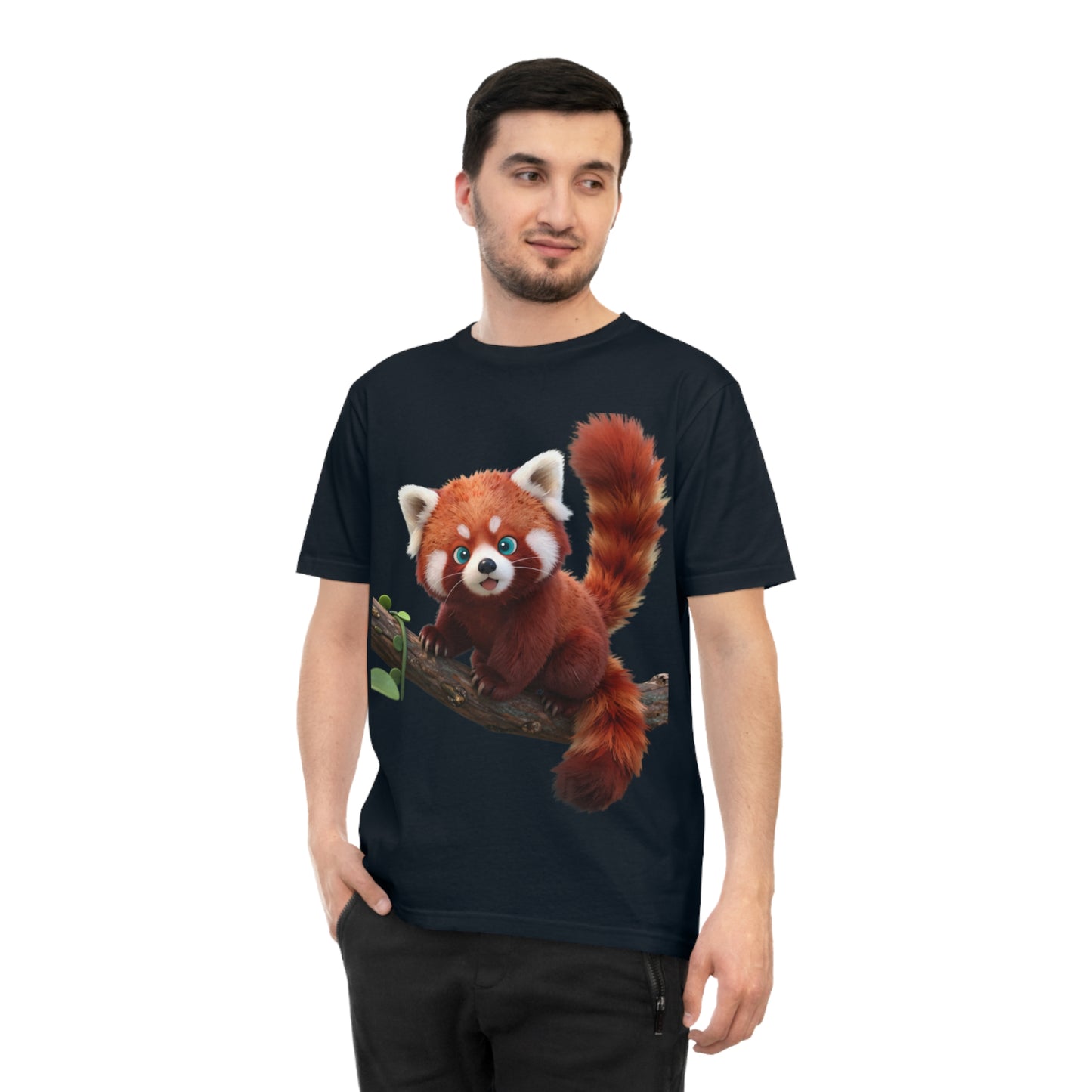 Playful Red Panda — Forest Vine Kawaii Tee