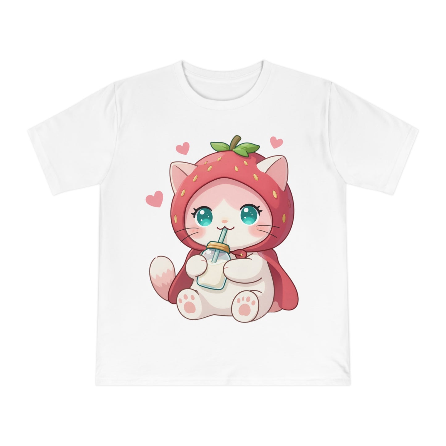 Chibi Strawberry Kitten — Cute Anime Cat Lover Tee
