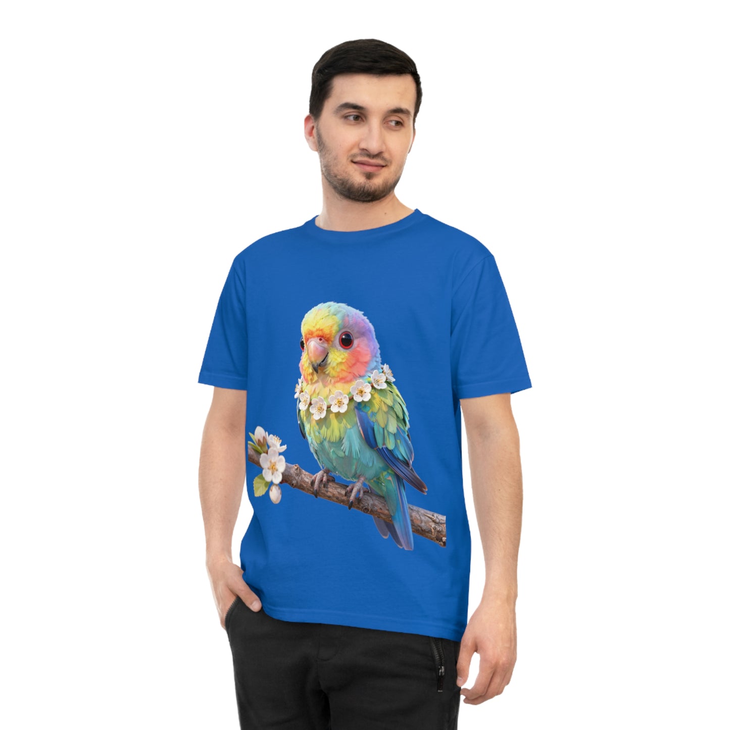 Rainbow Parrot — Tropical Bloom Kawaii Tee