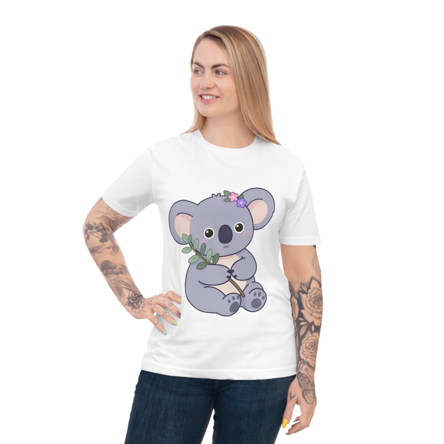 Lavender Koala — Flower Crown Kawaii Eucalyptus Tee