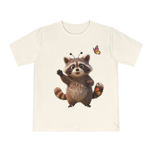 Butterfly Raccoon — Meadow Flutter Kawaii Tee