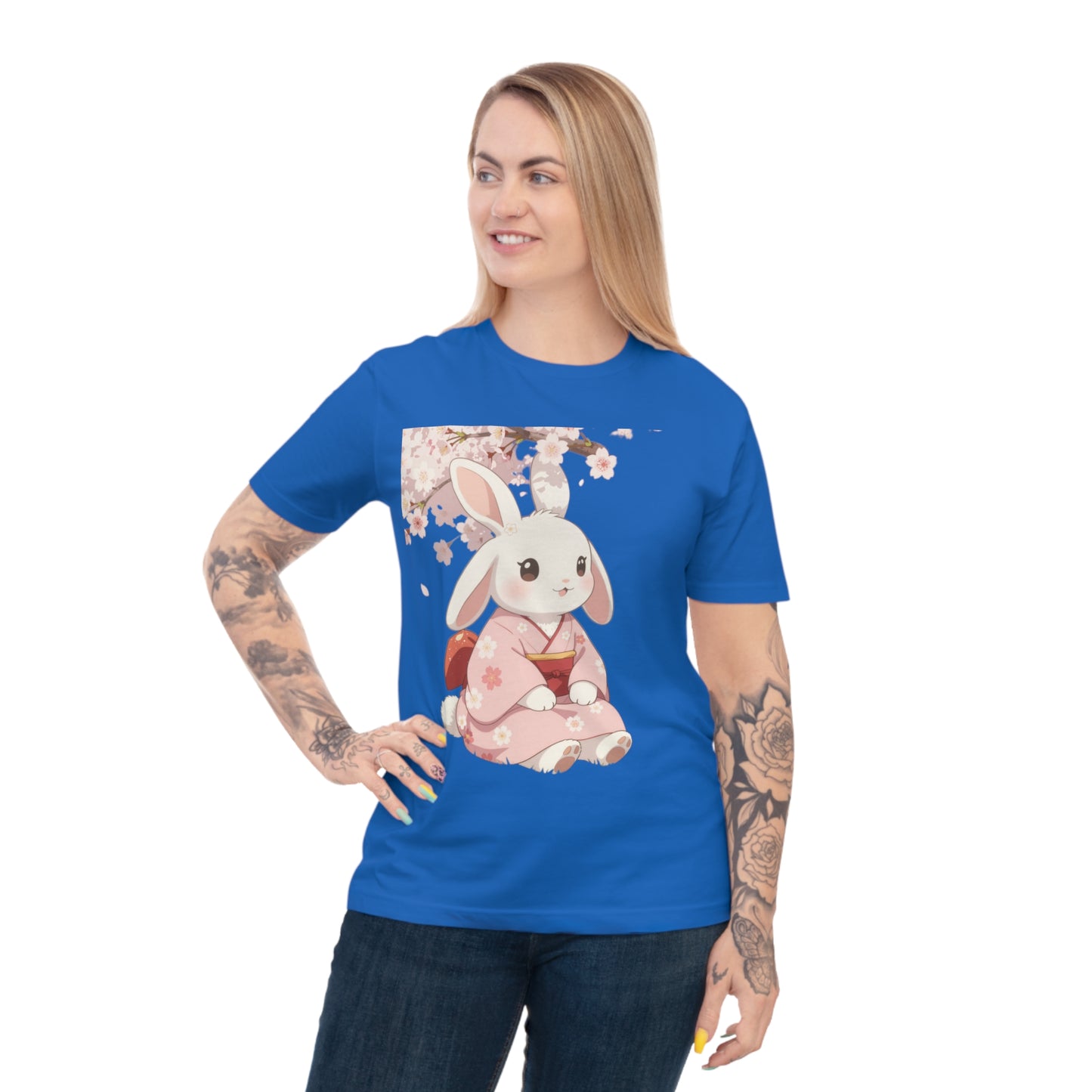 Sakura Bunny — Cherry Blossom Anime Haori Kawaii Tee