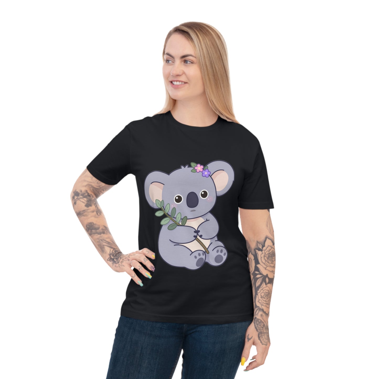 Lavender Koala — Flower Crown Kawaii Eucalyptus Tee