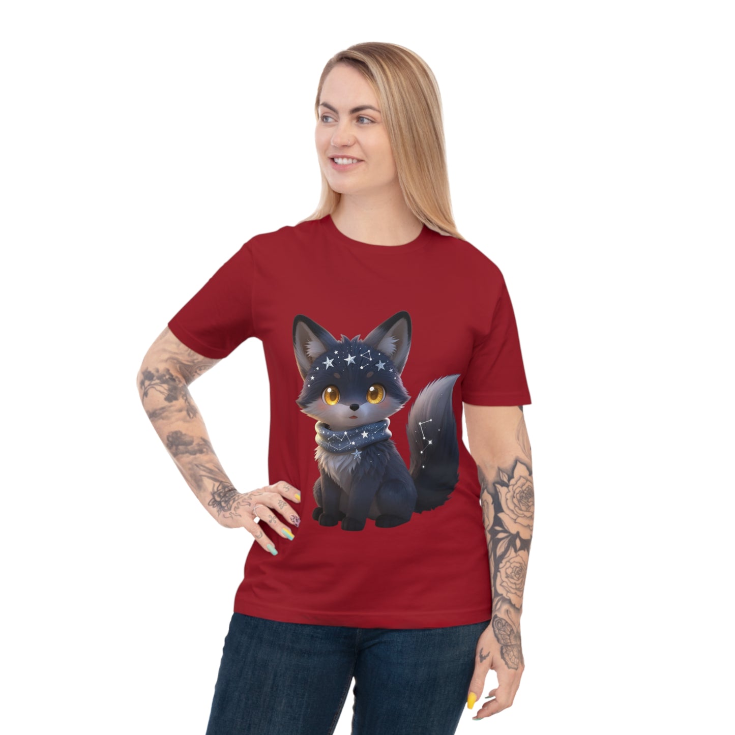 Starry Night Fox — Magical Constellation Kawaii Tee