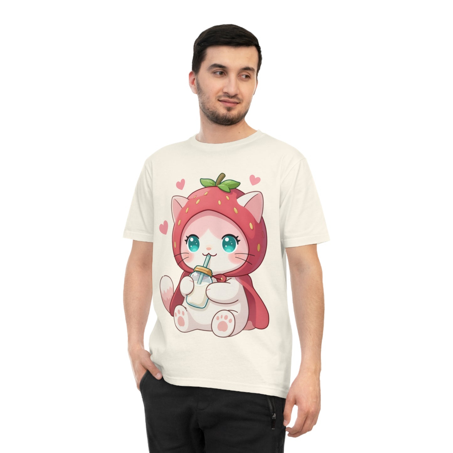 Chibi Strawberry Kitten — Cute Anime Cat Lover Tee
