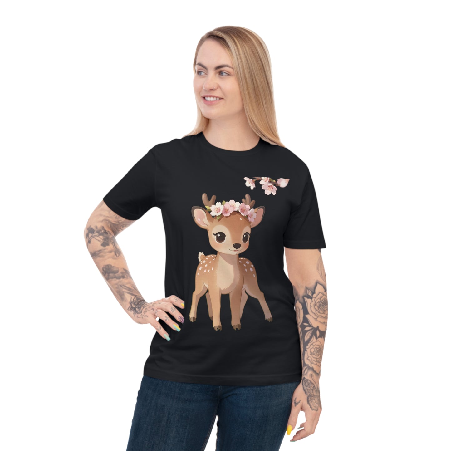 Spring Fawn — Cherry Blossom Crown Tee