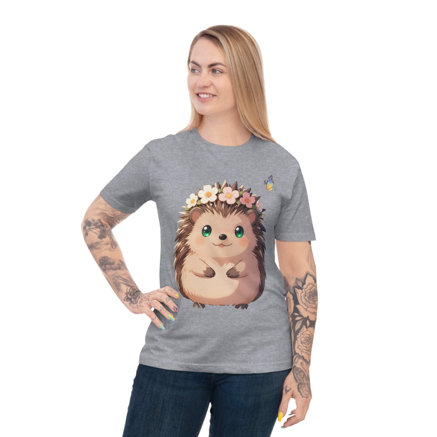 Floral Hedgehog — Blossom Meadow Kawaii Tee