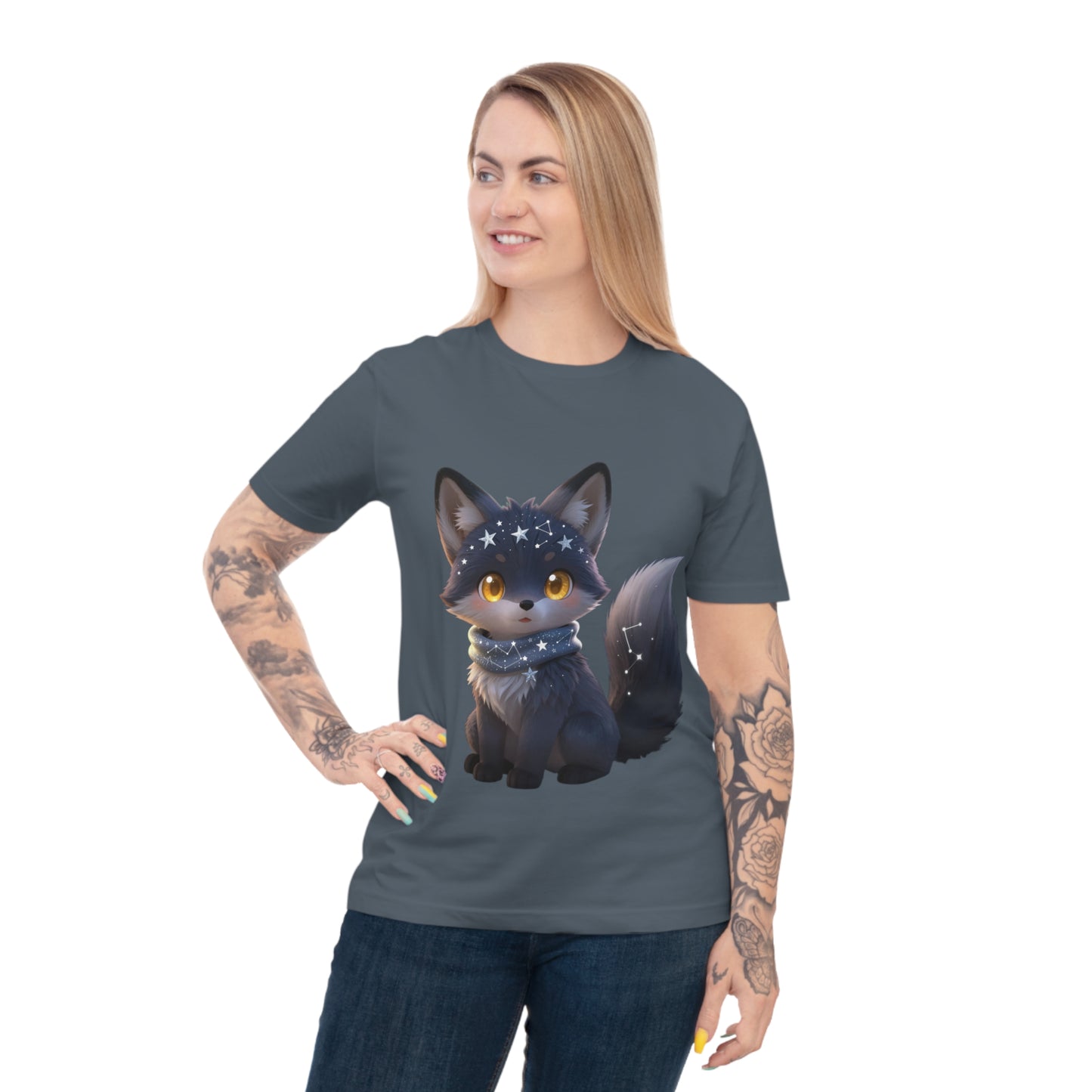 Starry Night Fox — Magical Constellation Kawaii Tee