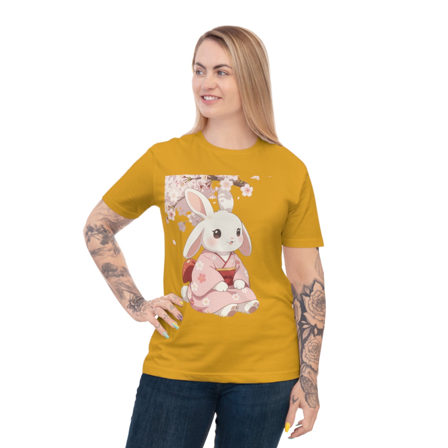 Sakura Bunny — Cherry Blossom Anime Haori Kawaii Tee