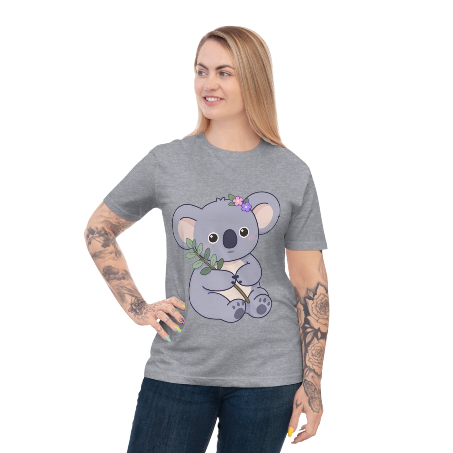 Lavender Koala — Flower Crown Kawaii Eucalyptus Tee