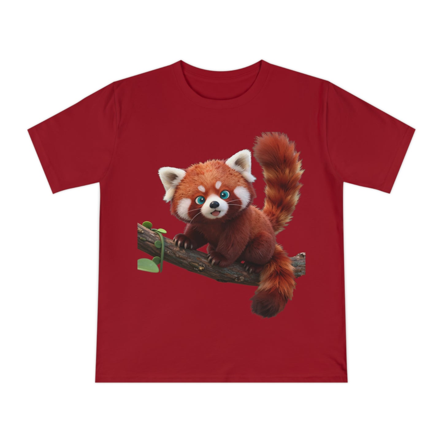 Playful Red Panda — Forest Vine Kawaii Tee