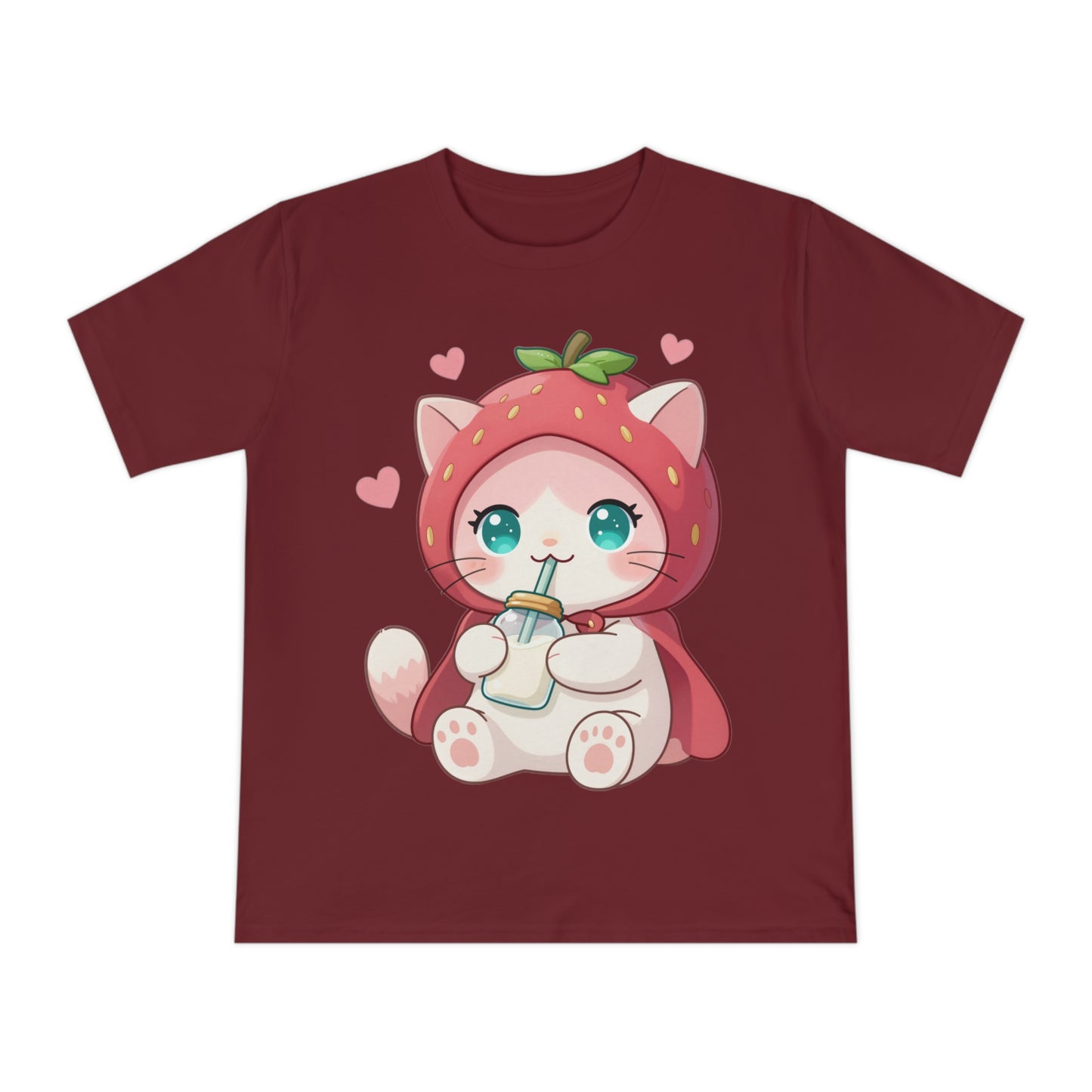 Chibi Strawberry Kitten — Cute Anime Cat Lover Tee